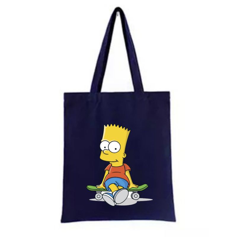 TOTE BAG KANVAS TERBARU PRIA WANITA MOTIF SIMPSON TERMURAH