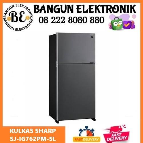 SHARP SJ-IG762PM-SL KULKAS 2 PINTU J-Tech Inverter 570 L SJ IG762PM