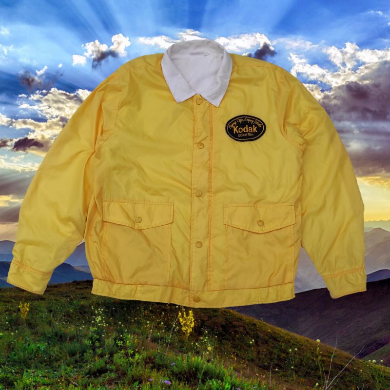 VINTAGE Kodak Color Film Jacket Yellow Bomber