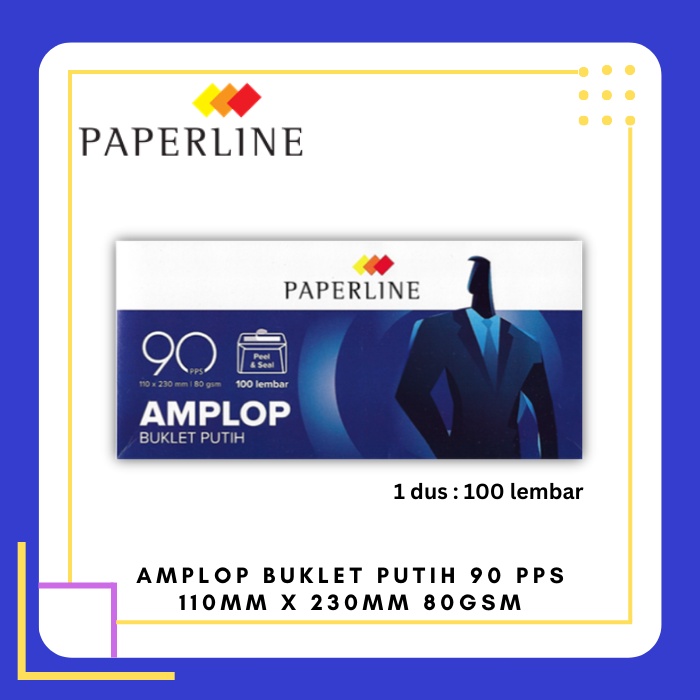 

PAPERLINE Amplop Buklet Putih 90 PPS 1 Dus - 100 lembar