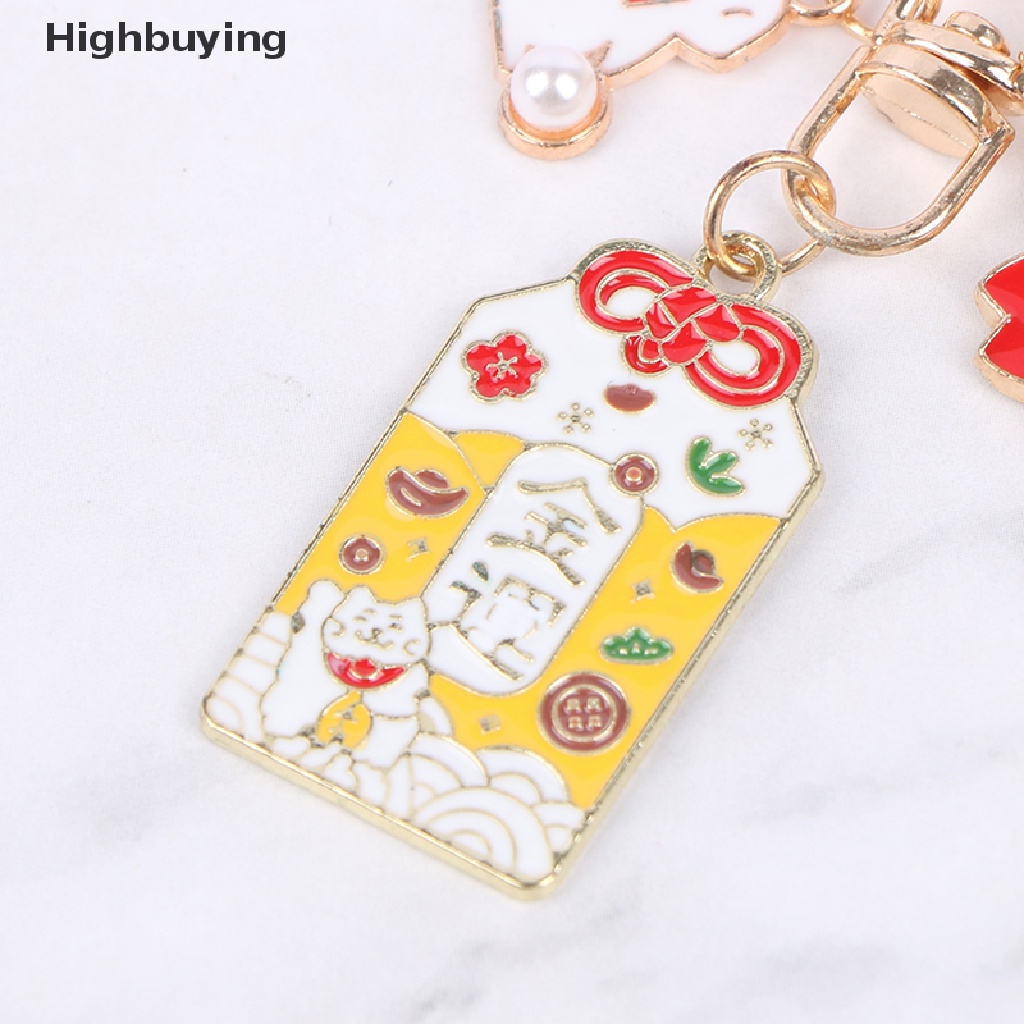 Hbid Gantungan Kunci Jepang Anime Rabbit Untuk Wanita Cherry Blossom Key-Ring Car Bag Pendent Glory