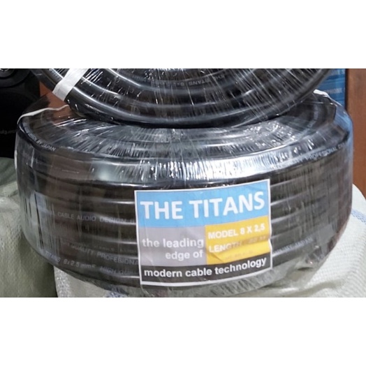 Kabel Speaker TITAN / TITANS Isi 8 X 2.5mm Panjang 50 Meter Import