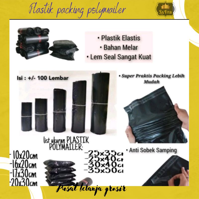 Plastik Polymailer untuk packing online shop isi 100 pcs