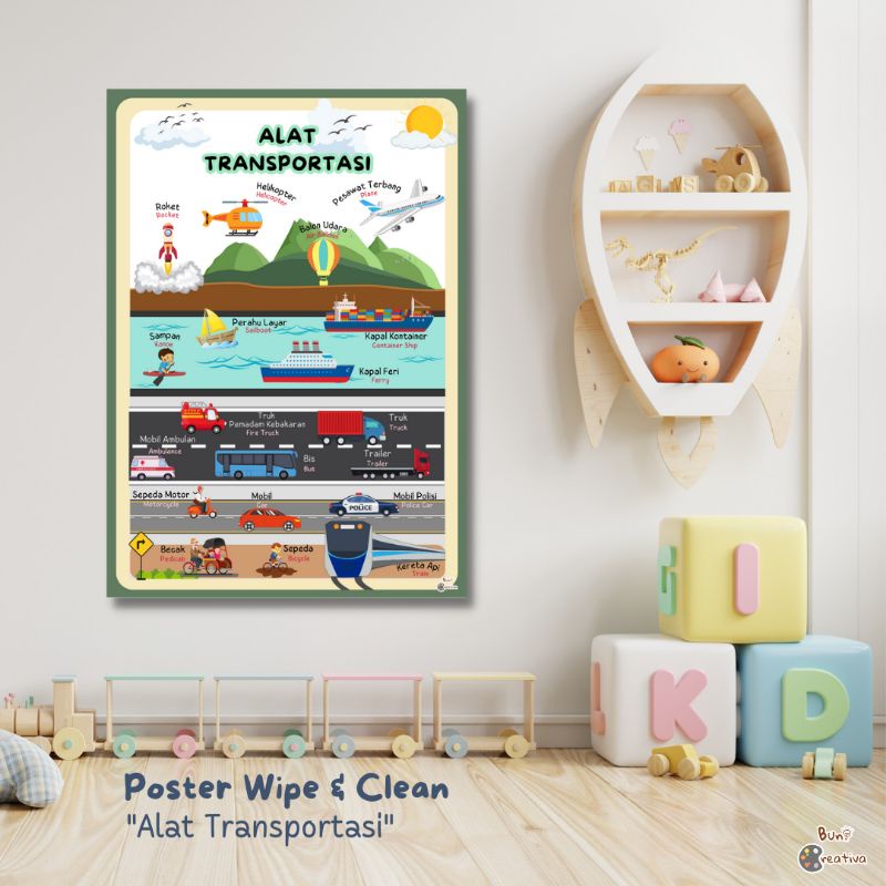 

Poster Edukasi Anak - Poster Wipe and Clean - Poster Alat Transportasi, Poster Tata Surya, Poster Hewan Laut
