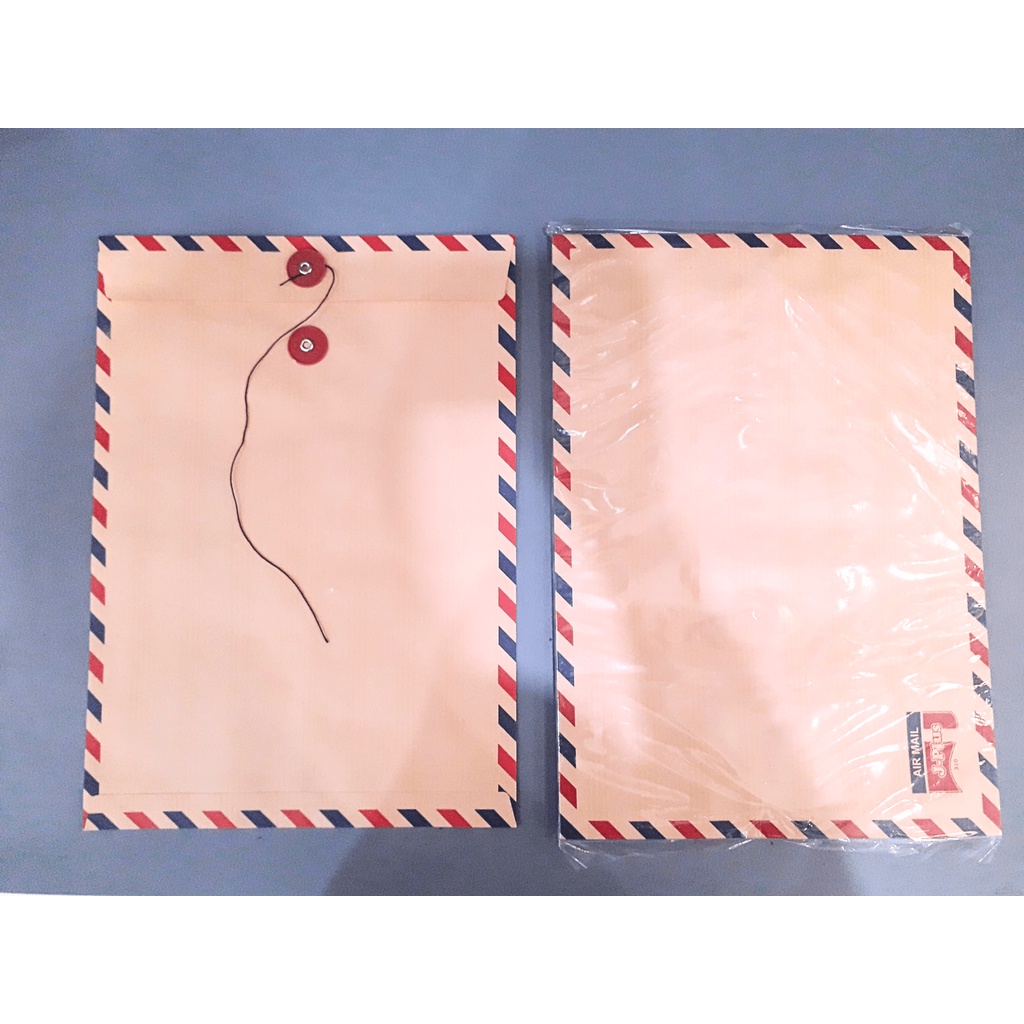 

Amplop Coklat Tali/Map Coklat Tali/ Amplop Lamaran Kerja Air Mail J-PLUS (005020)
