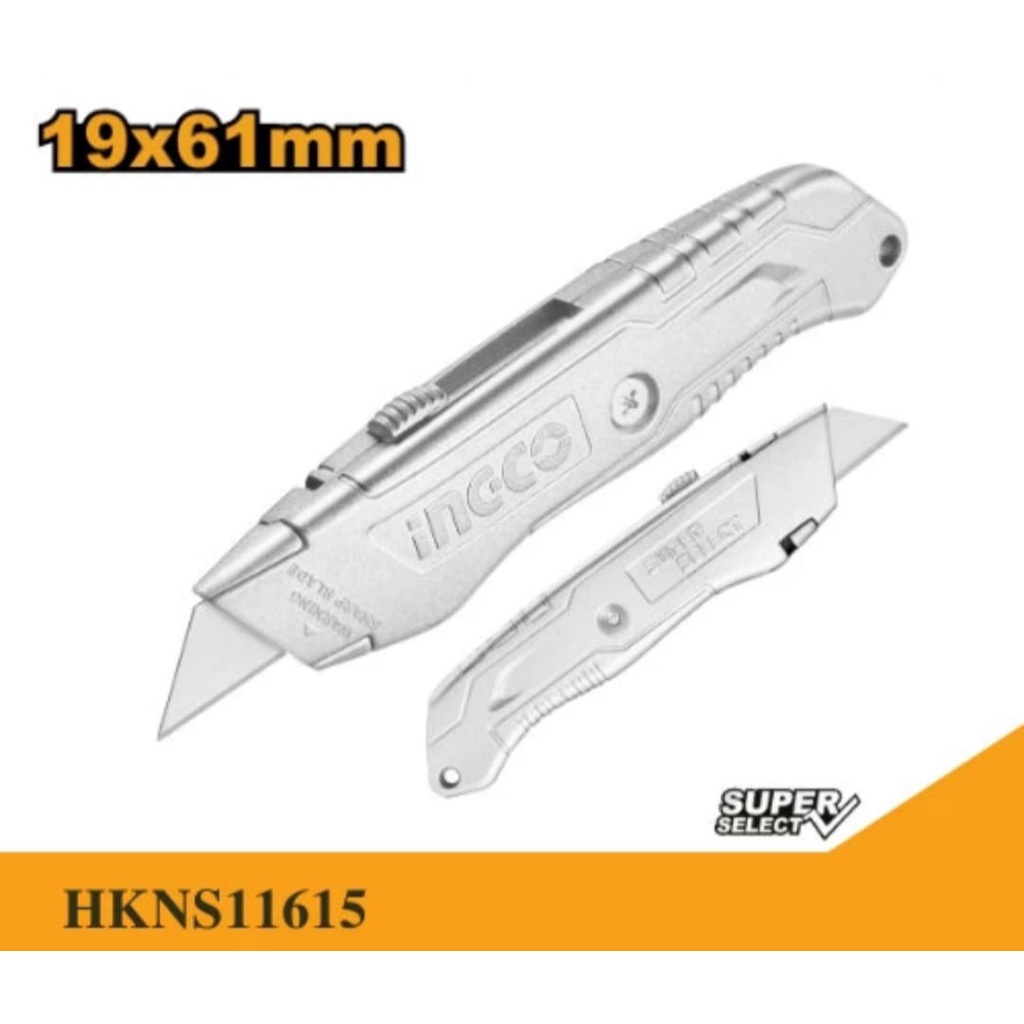 

dds480 Pisau Cutter Serbaguna Aluminium SK5 Utility Knife INGCO HKNS11615