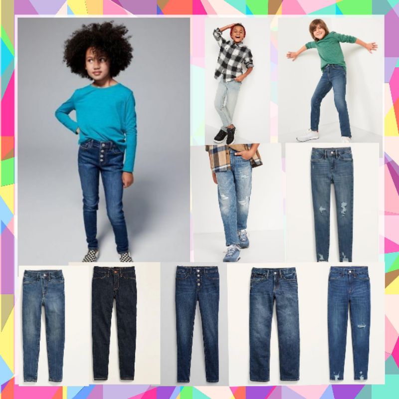 Celana Jeans Anak Unisex Laki laki dan Perempuan 5 - 20 Tahun Oldnavy Old Navy & GAP Original Brande