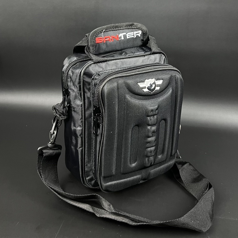 Tas Selempang Pria Merk SANTER Ukuran 9&quot; Bahan Poliester Slingbag Tas Pria