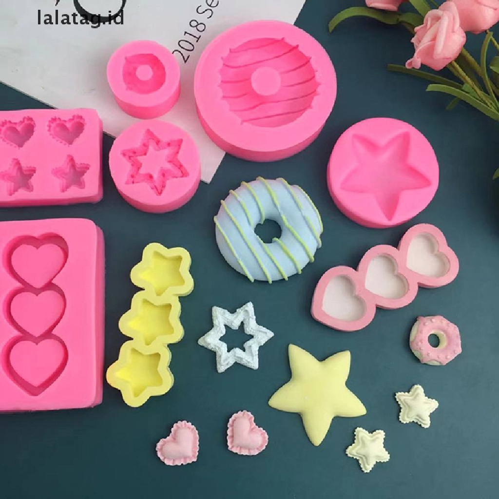 [lalatag] Donut Kue Decorag Tools Fondant Silicone Mold Cetakan Kue Permen Coklat [ID]