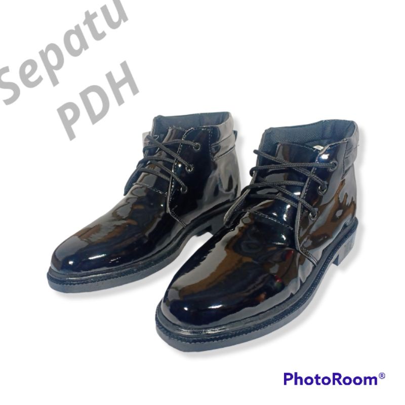 PDH TK Sepatu Kilap Pantofel Resmi PDH PDL Polisi Polri TNI Security Satpam