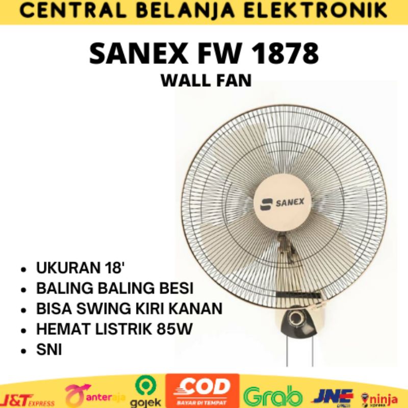 Kipas angin dinding 18in Sanex FW 1878/1879 / wall fan Sanex fw1878/1879