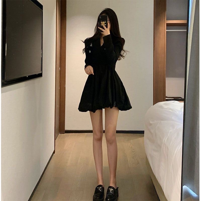 DRESS MINI LENGAN PANJANG ELEGAN ALA KOREA M271