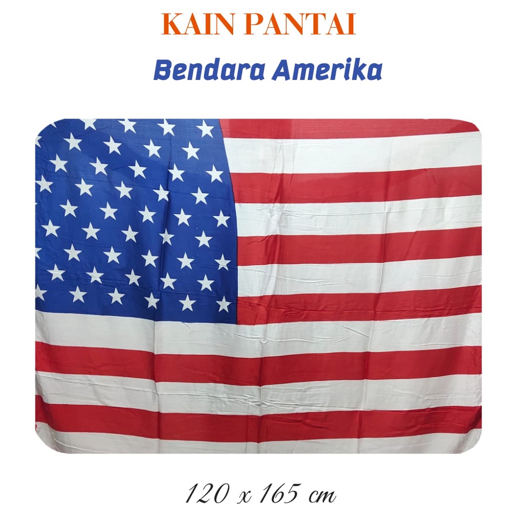 Kain Pantai Kain Bali Motif Bendera SEMBILAN MODE ukuran 120 x 165 cm