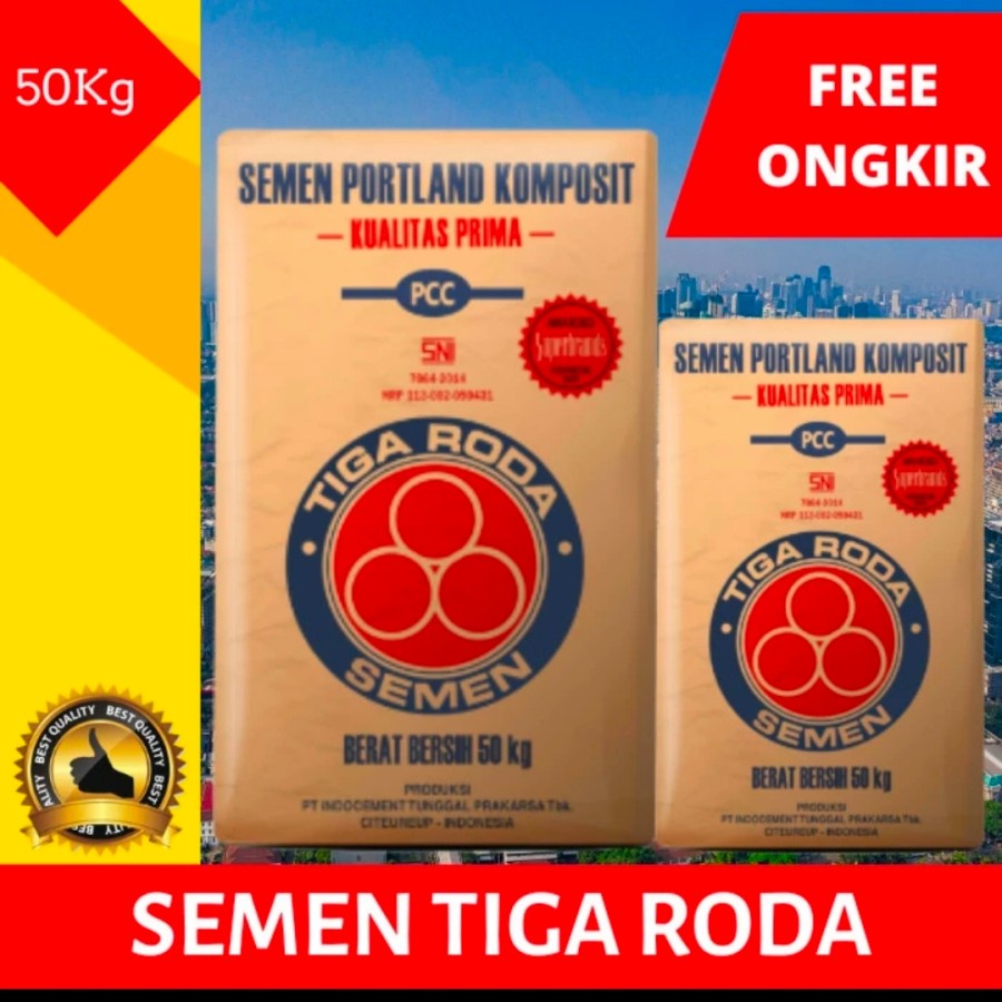 Semen Tiga Roda 1 SAK 50Kg / Semen 3 Roda 1Sak / Semen Tiga Roda 50kg / Semen Tiga Roda