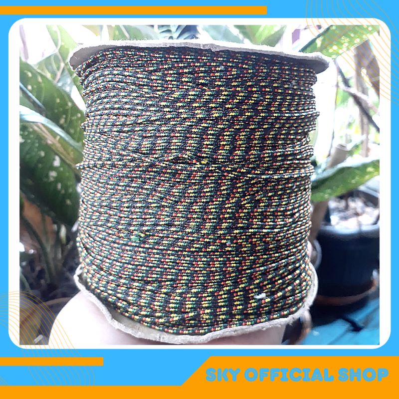 Tali Prusik Gelang Gunung Perusik Paracord Stok Garment Meteran Diameter 2mm Panjang 5-10 Meter