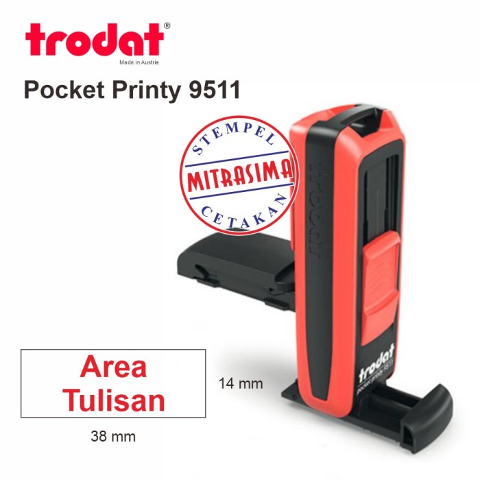

Stempel Trodat 9511 ( Model Pocket Printy )