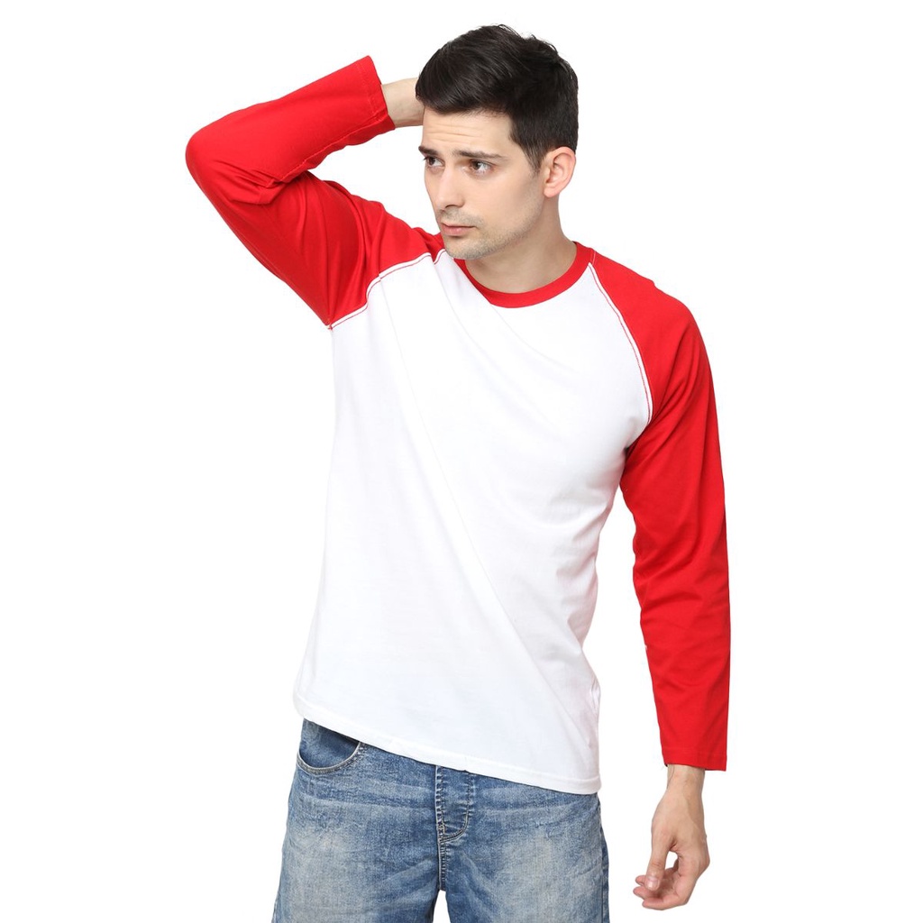 Kaos Raglan 3/4 Polos Keren - POL 25