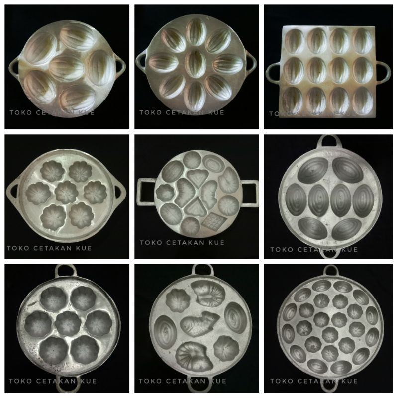 Cetakan Bolu Kering Alumunium - Cetakan Bolu Jadul - Kue Bahulu -