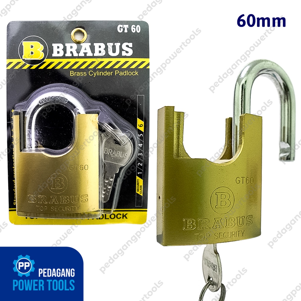 BRABUS GEMBOK JAKET 60 MM KUNINGAN KUNCI PAGAR RUMAH BRASS PADLOCK