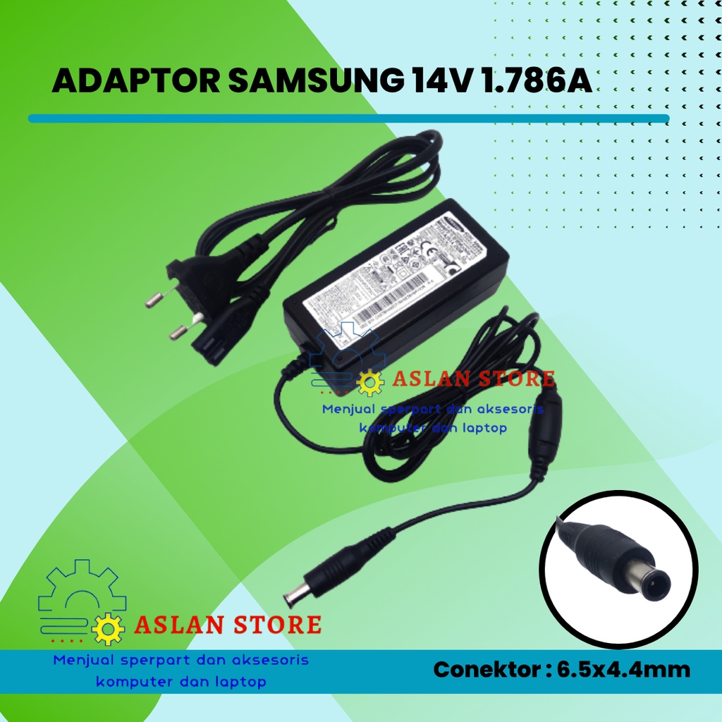 14V 1.786A 25w Adaptor TV samsung Charger LED LCD TV LAPTOP MONITOR SAMSUNG 14V 1.786A 25w Original