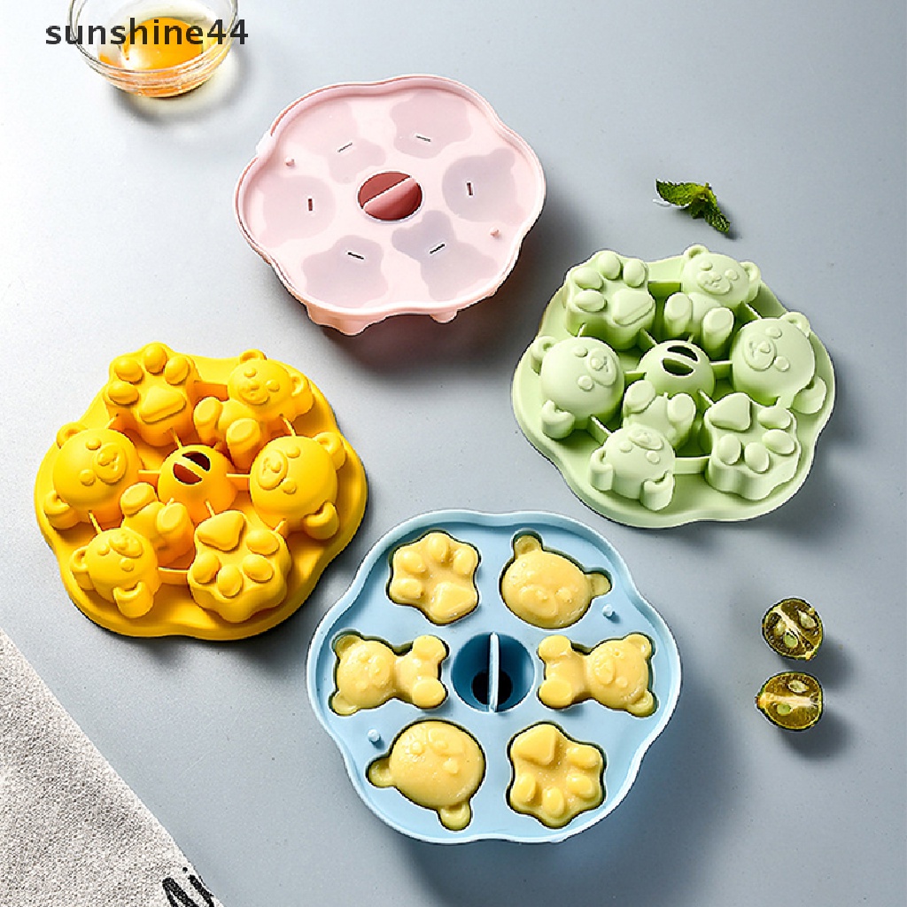 Sunshine Cetakan Silikon Kartun Beruang DIY Alat Decorag Kue Untuk Kotak Makan Bayi.