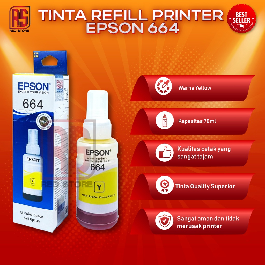 1 SET 4 PCS Tinta Epson 664 For Printer L100 L110 L111 L120 L130 L132 L200 L210 L211 L220 L222 L300 L301 L310 L350 L351 L353 L355 L356 L358 L360 L362 L365 L366 L375 L455 L456 L475 L550 L551 L555 L556 L558 L565 L575 L566 L800 L805 L810 L850 L1300