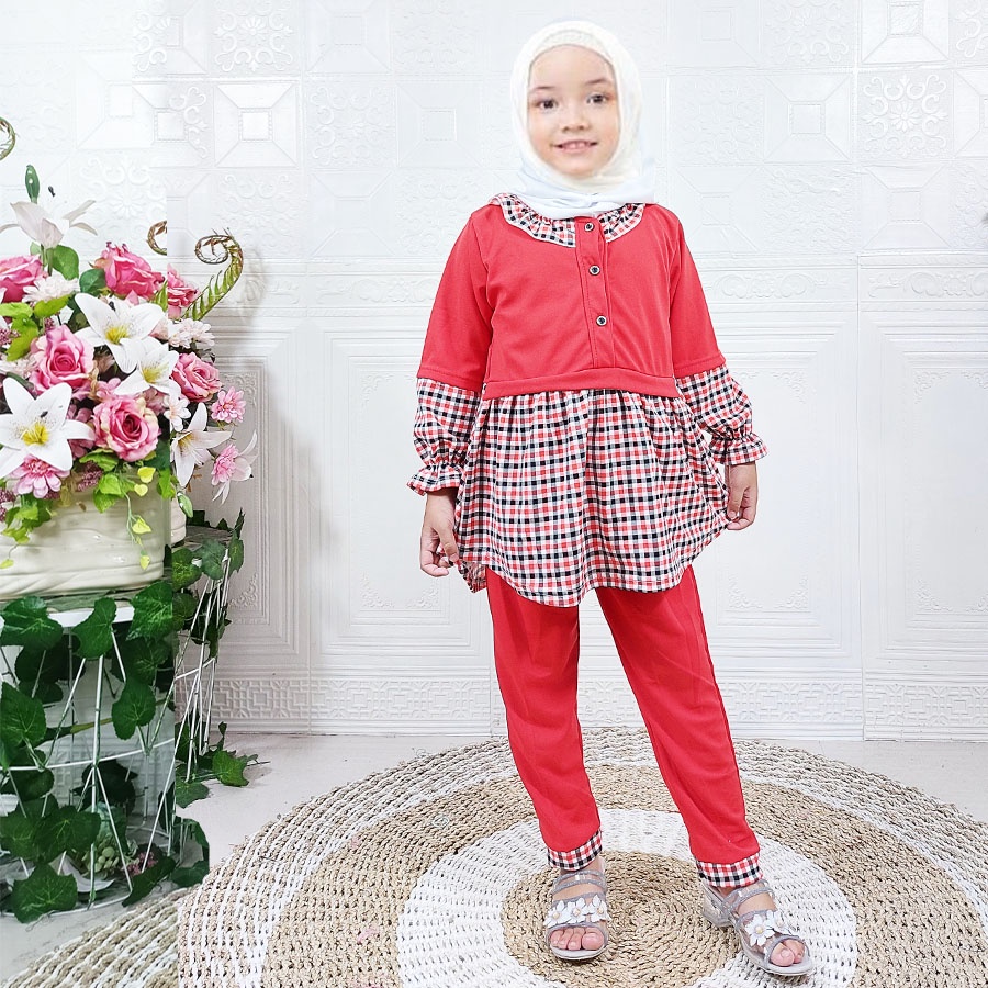 CINTARY RAMADHAN SETELAN ANAK PEREMPUAN TUNIK SET CELANA PANJANG 2-13 tahun GL FASHION