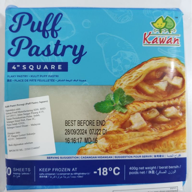 

KAWAN Puff Pastry 4" Square Kecil 400gr