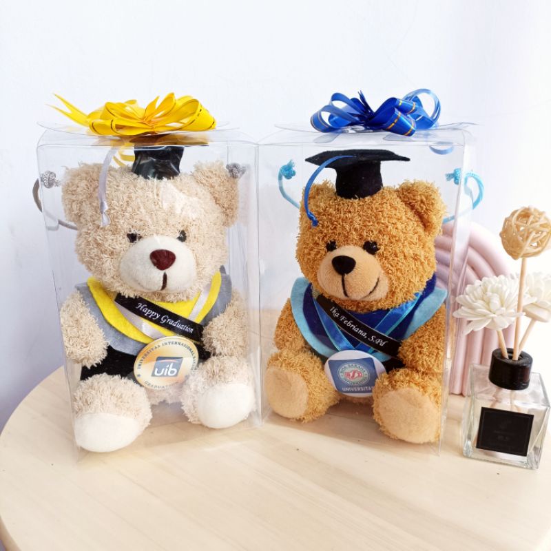 BONEKA TEDDY BEAR KERITING WISUDA