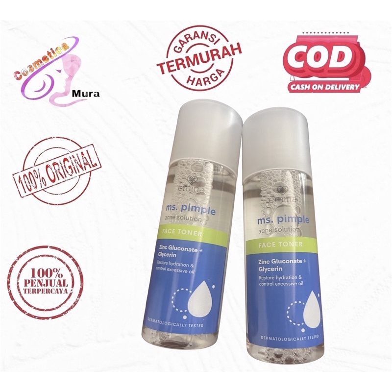 [ 100 ml kemasan baru ] emina ms pimple face toner 100 ml