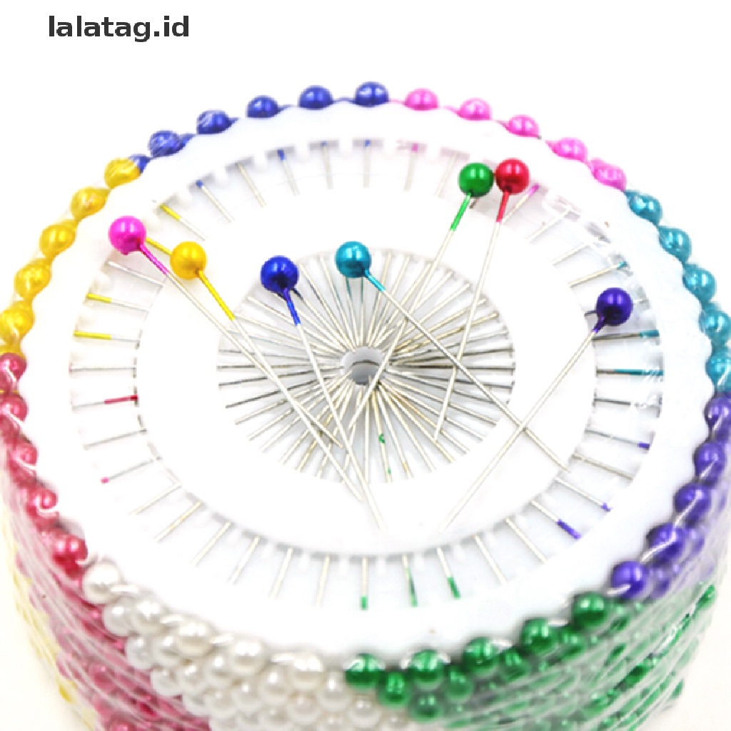 [lalatag] 480pcs Dressmaking Jahit Pin Lurus Kepala Bulat Warna Mutiara Korsase [ID]