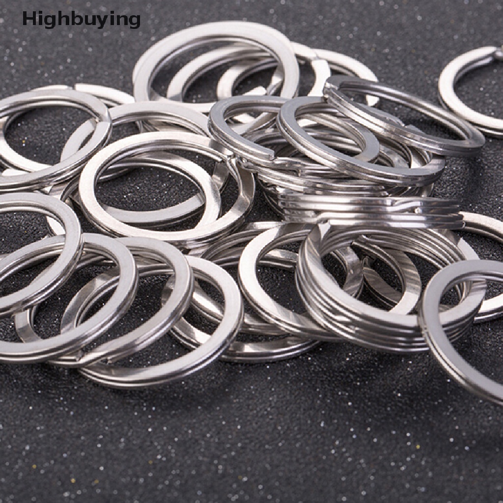 Hbid 30PCS Dipoles Perak Split Ring Keyrings Gantungan Kunci Hoop Loop Key Holder DIY Glory