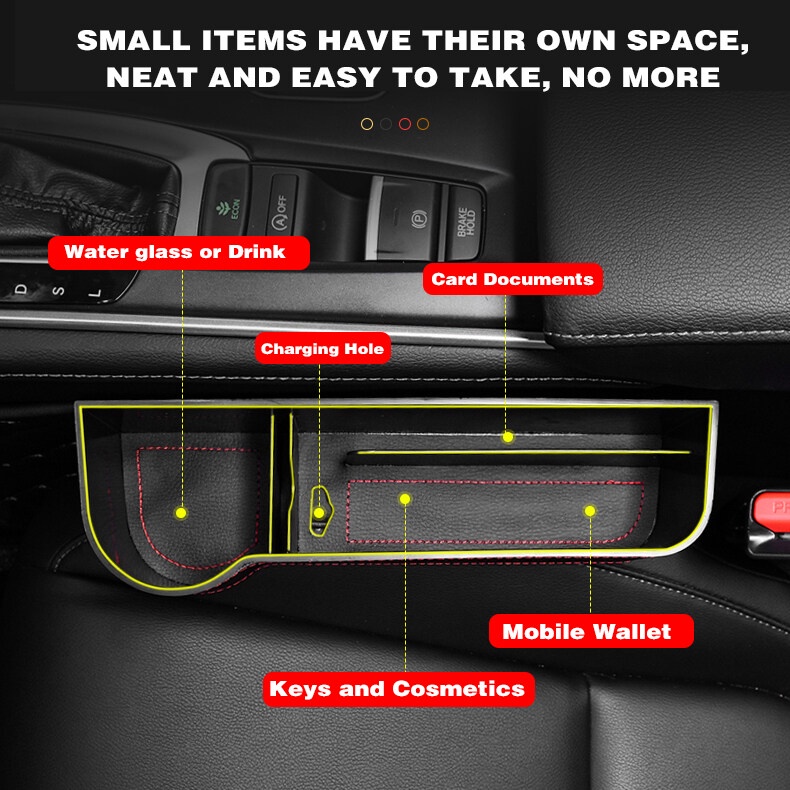 Nissan Car Seat Storage Box Gap Storage Box Kotak Penyimpanan Mobil Gap Filler Tempat Dompet Handphone Gap Pocket Aksesoris Mobil