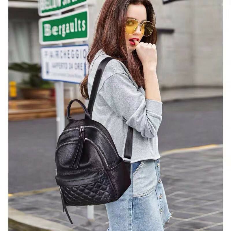 Tas Ransel Wanita - Tas Wanita Premium Backpack Kulit Import Bordir Aurell Korean Style lovestory BISA COD