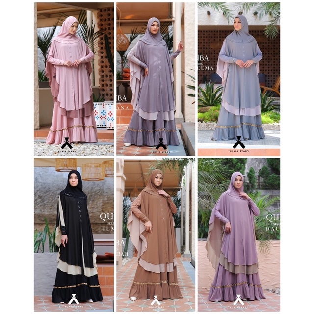 QUBA SERIES LILY,DAUMA,RAHEEBAH,ILMA,HAZEEMA,ARFANA,ANADIA BY YUNIA SYAR’I