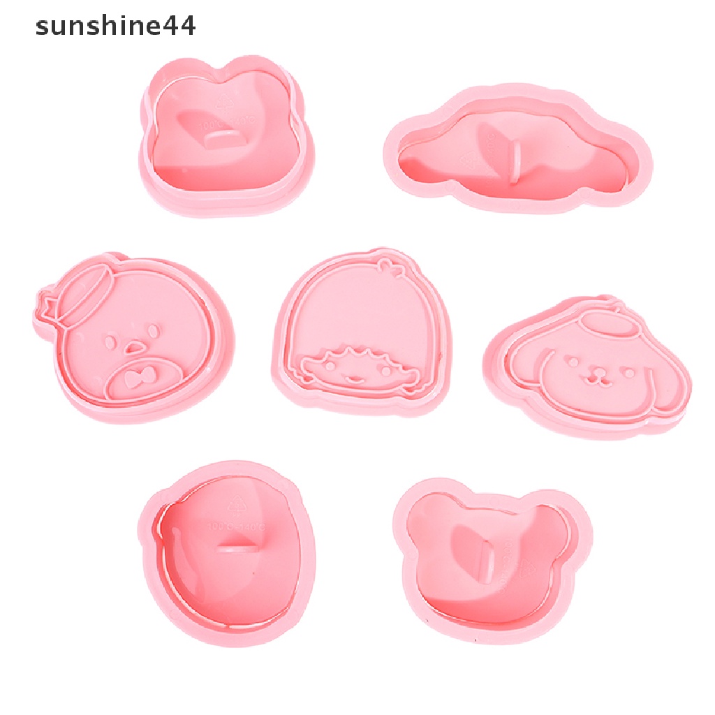 Sunshine 8pcs 3D Kartun Biskuit Cetakan Cookie Cutter Set Cookie Mold Baking Aksesoris.