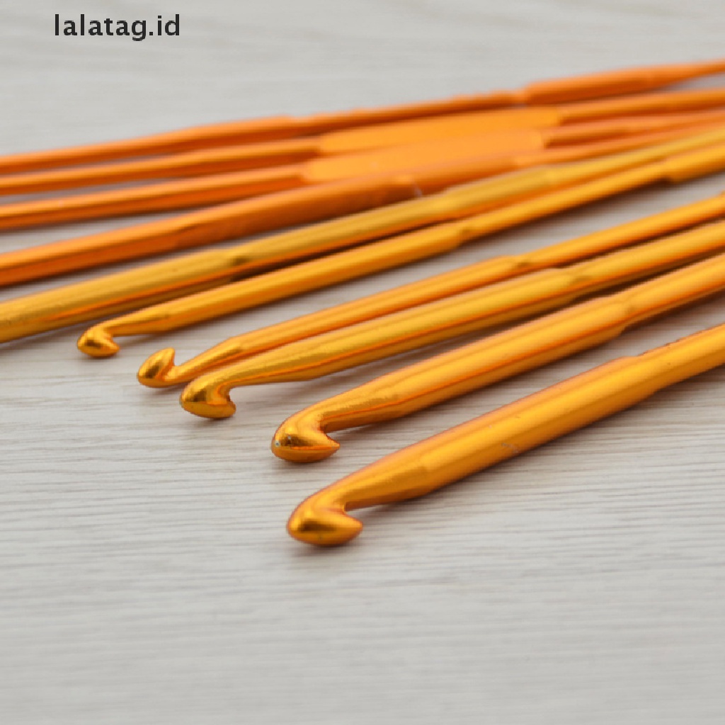 [lalatag] 10pcs Alumina Crochet Hook Set DIY Knitg s Alat Jahit Knitg Rumah [ID]