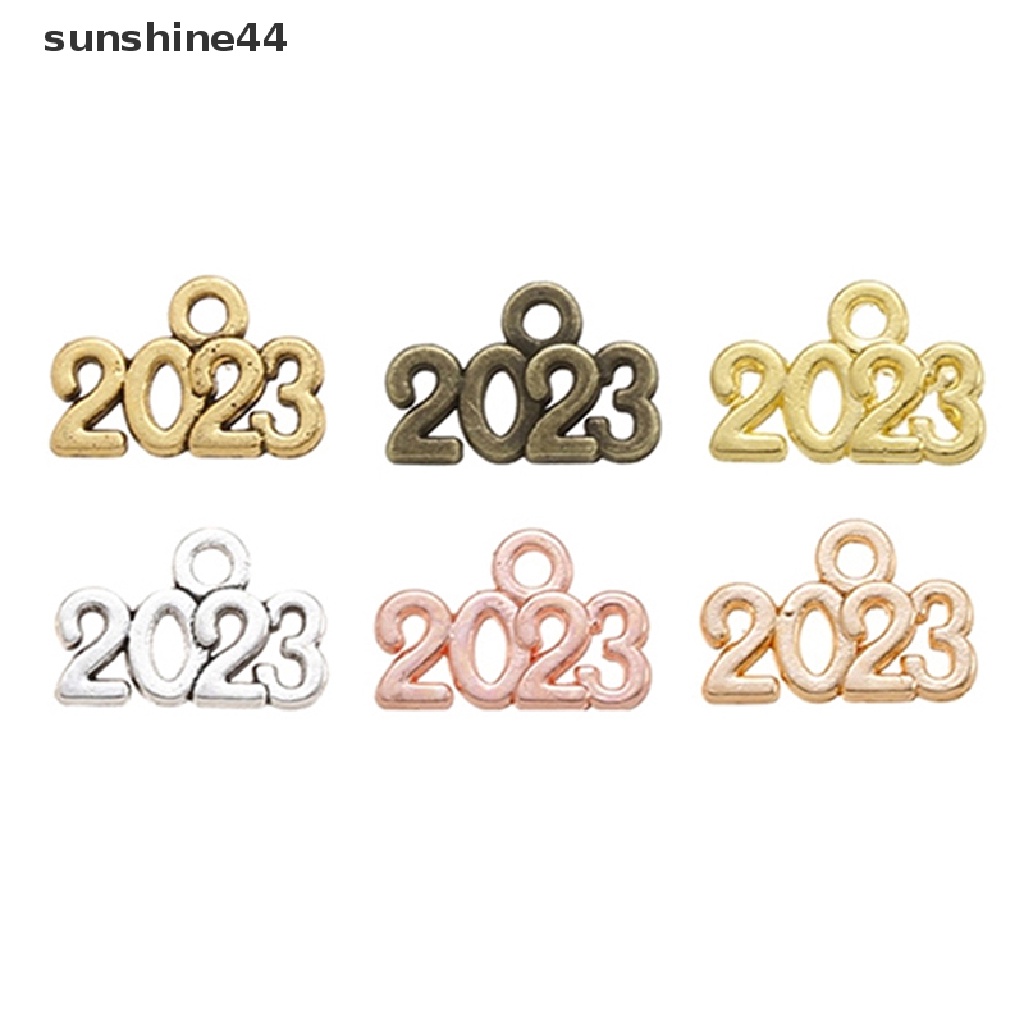 Sunshine 60PCS Halus Lovly 2023angka Vintage Pesona Aksesoris Untuk Girly Pribadi Membuat Perhiasan DIY Liontin Kalung.