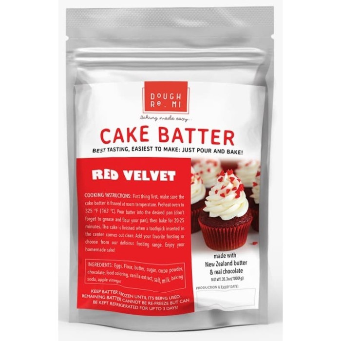 

Past Red Velvet Cake Batter/ Adonan Kue 1000Gr