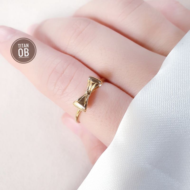 Cincin Titanium Pita Pendek Gold N03012305