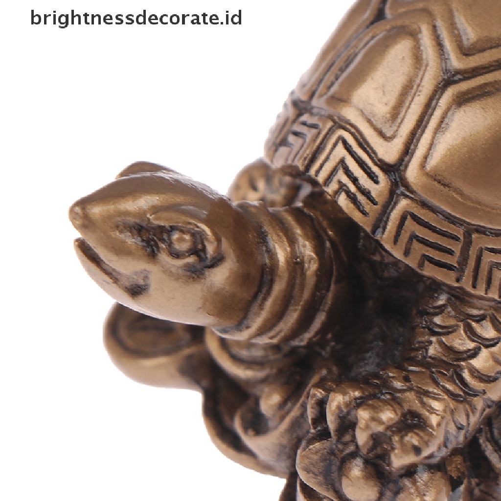 [Birth] Ornamen Resin Penyu Tembaga Ornamen Feng Shui Perabot [ID]