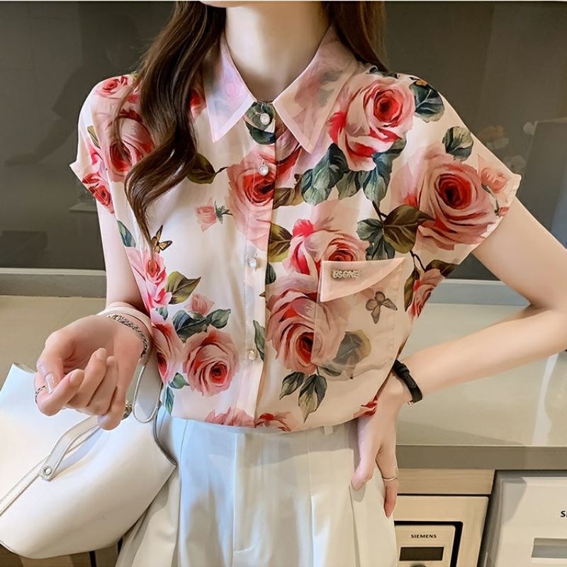 MDLV ~ 2172# Elianna Floral Top Blouse Kemeja Flower korea import