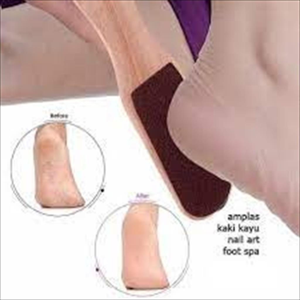 Amplas Kaki kayu 2sisi / Penggosok Kaki / Alat Pedicure