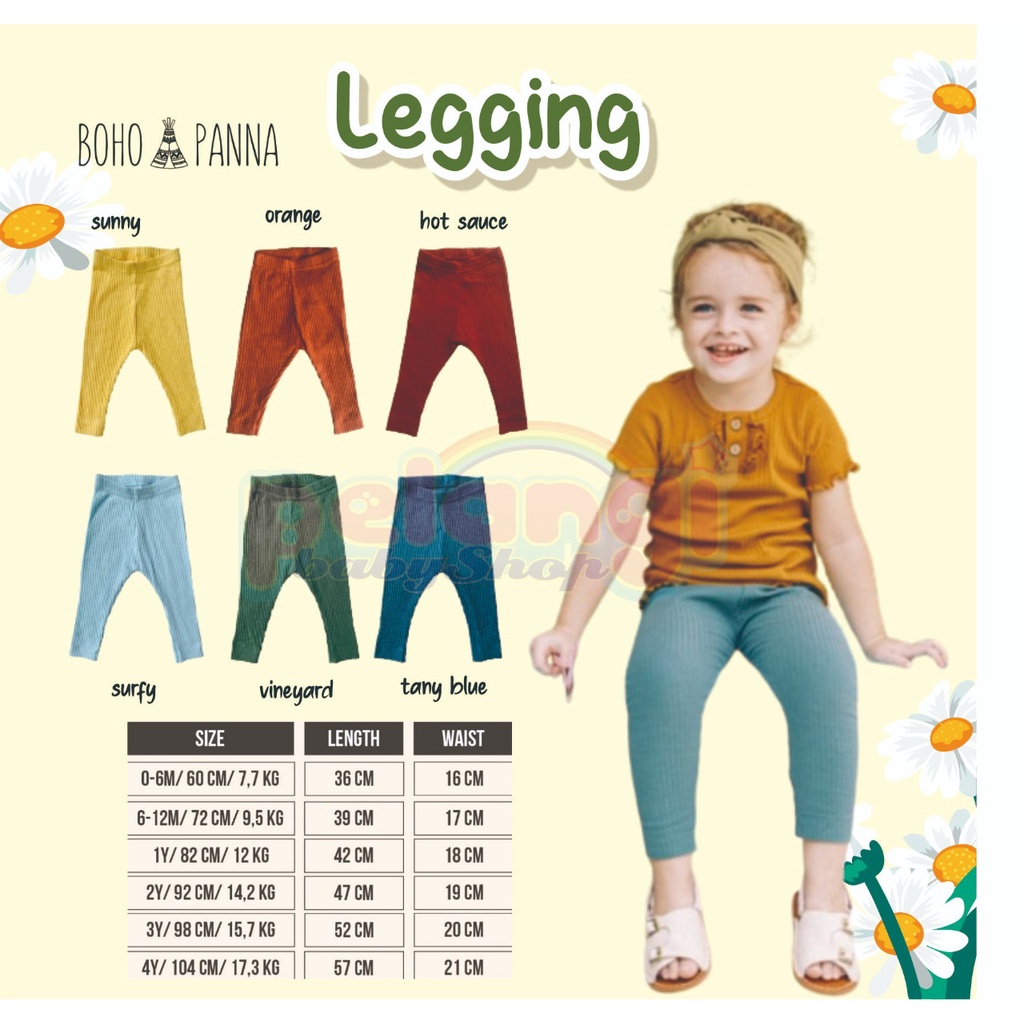 BOHOPANNA | BOHO | BOHO PANNA LEGGING REEB UNISEX | CELANA LEGGING ANAKANAK | LEGGING BOHOPANNA