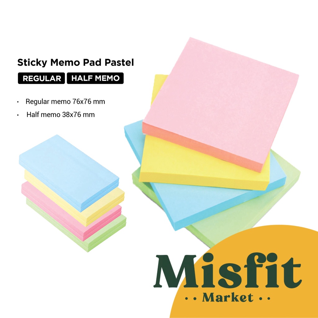 

Pastel Color Paper Sticky Note Memo Pad Kertas Catatan Mini Warna Warni