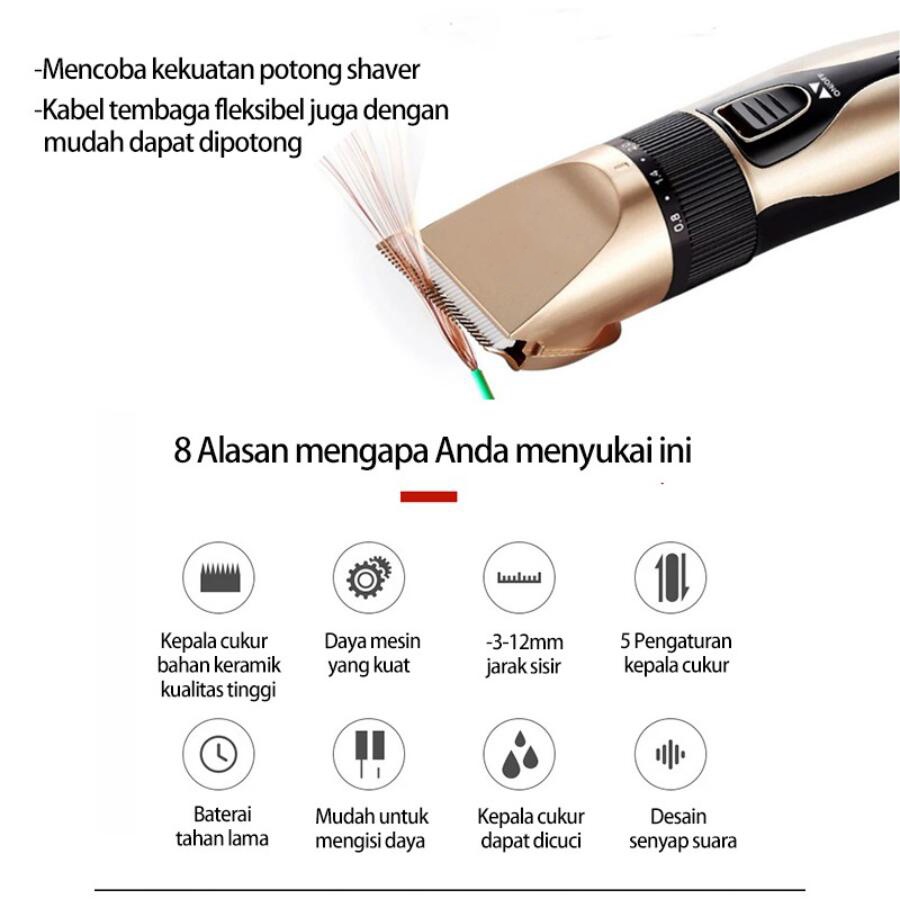 K-ONE Alat Cukur Rambut Elektrik / Hair Clipper / Alat Potong Rambut / Cliper Rambut Cordless Professional pemotong rambut Original