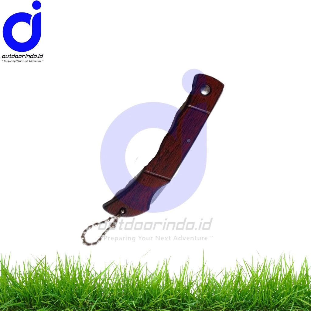 Outdoor Indonesia - 000540 - Pisau Lipat Mini Gagang Motif kayu