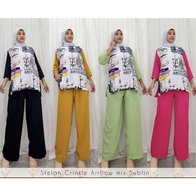 SETCEL AMS CRINKLE VIRAL SETCEL MURAH GROSIR MODELLANO