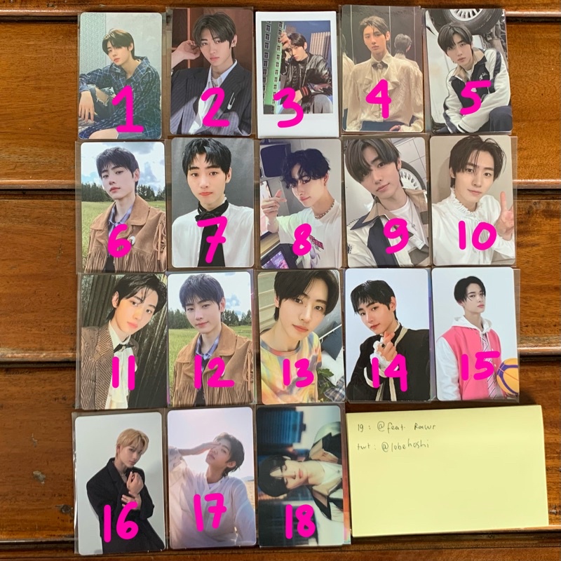 PHOTOCARD PC SUNGHOON NIKI SH CHARYBDIS HYPE NO SCYLLA DOWN DAWN DUAK MANIFESTO M VERSI YES DIMENSIO