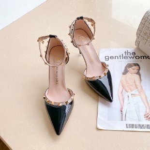 FINDAL High Heels Wanita Stiletto Sepatu Hak Tinggi Ankle Strap Kasual HI-039